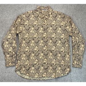 Tommy Bahama Men's Button Up Long Sleeve Flower‎ Print Shirt Size Large